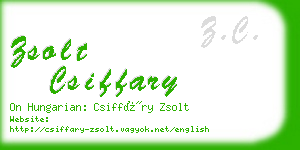 zsolt csiffary business card